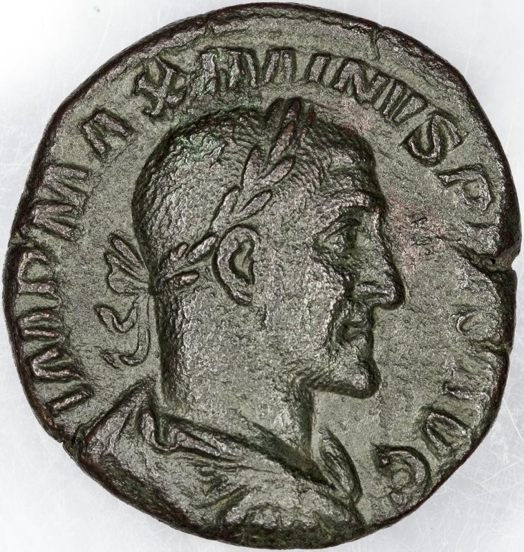 Римская империя · Maximinus Thrax · Sestertius · II в., аверс, Федеральное государственное бюджетное учреждение культуры "Государственный музей изобразительных искусств имени А.С. Пушкина"