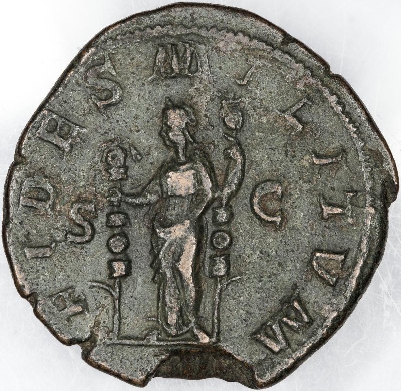 Римская империя · Maximinus Thrax · Sestertius · II в., реверс, Федеральное государственное бюджетное учреждение культуры "Государственный музей изобразительных искусств имени А.С. Пушкина"