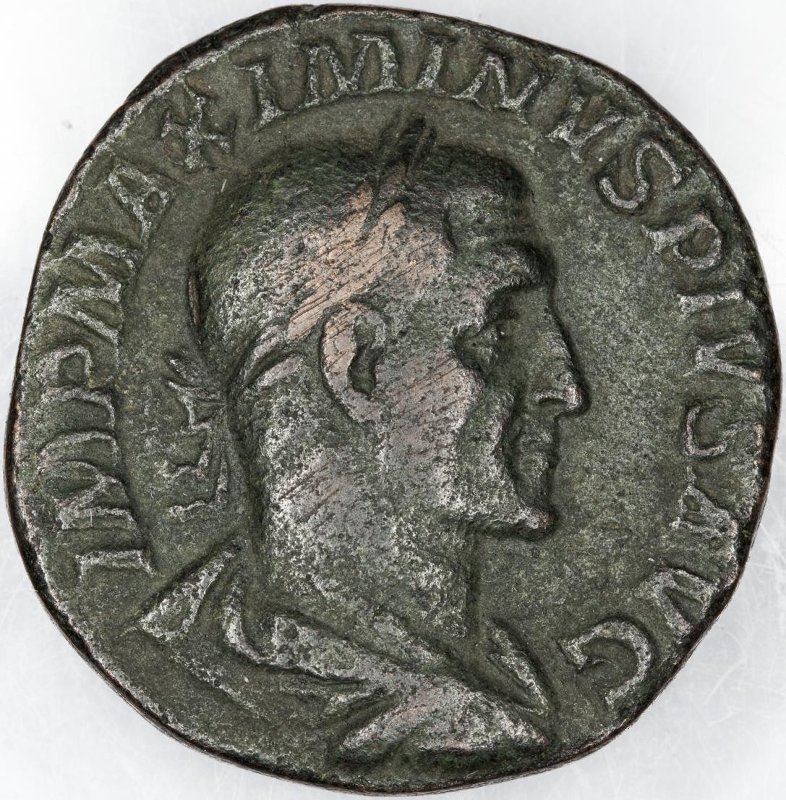 Римская империя · Maximinus Thrax · Sestertius · II в., аверс, Федеральное государственное бюджетное учреждение культуры "Государственный музей изобразительных искусств имени А.С. Пушкина"