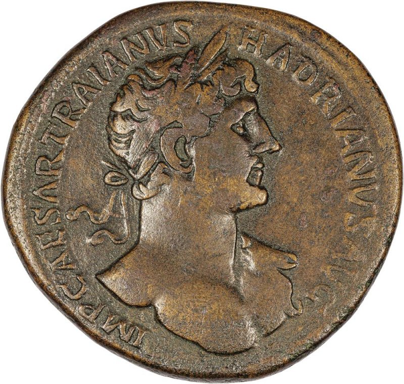 RIC II Hadrian 636c, аверс, Федеральное государственное бюджетное учреждение культуры "Государственный музей изобразительных искусств имени А.С. Пушкина"