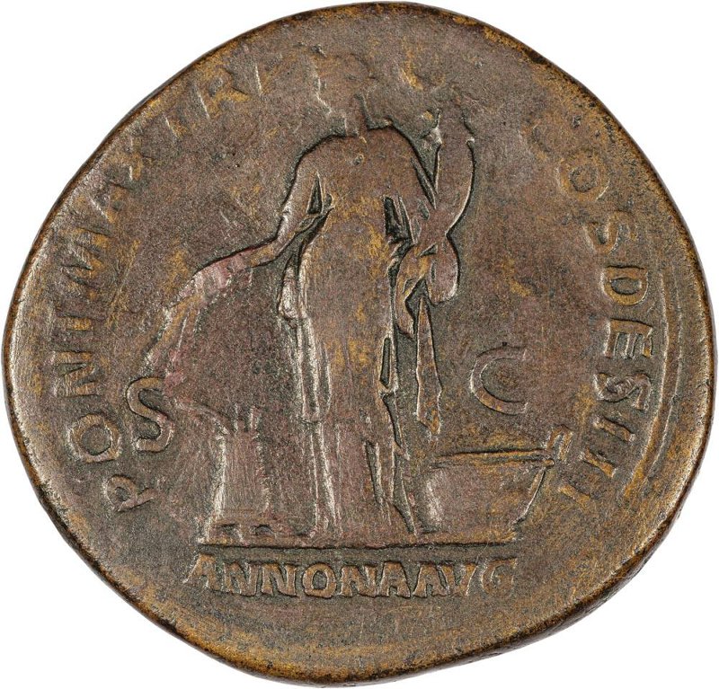 RIC II Hadrian 636c, реверс, Федеральное государственное бюджетное учреждение культуры "Государственный музей изобразительных искусств имени А.С. Пушкина"