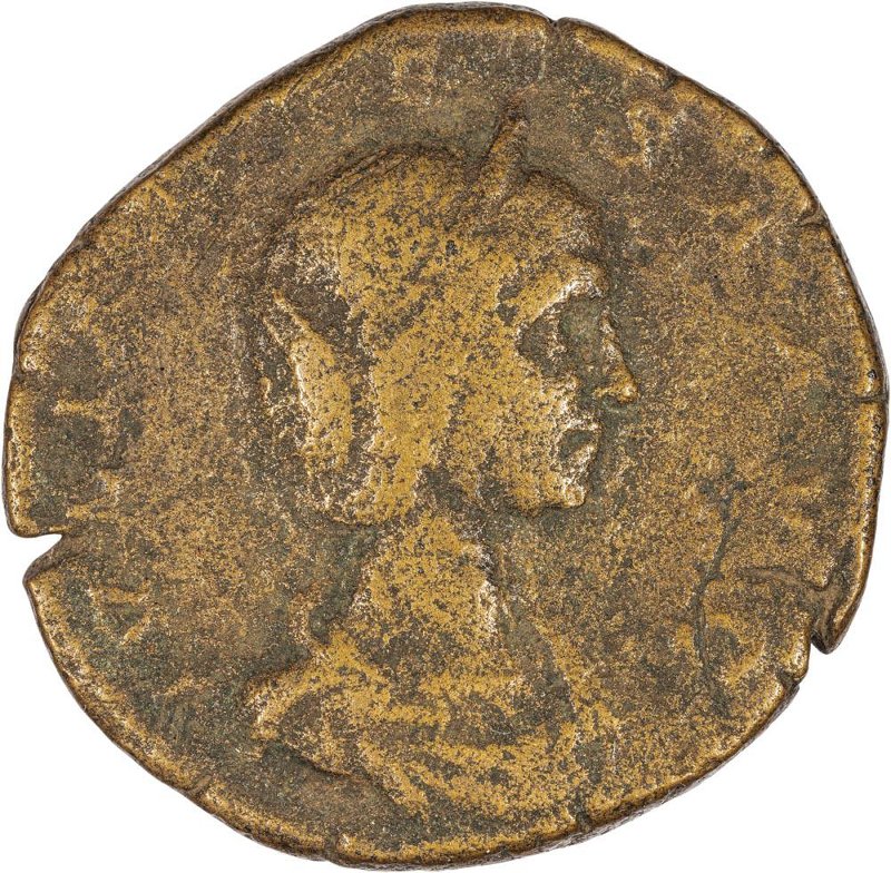 Римская империя · Elagabalus · Sestertius · II в., аверс, Федеральное государственное бюджетное учреждение культуры "Государственный музей изобразительных искусств имени А.С. Пушкина"