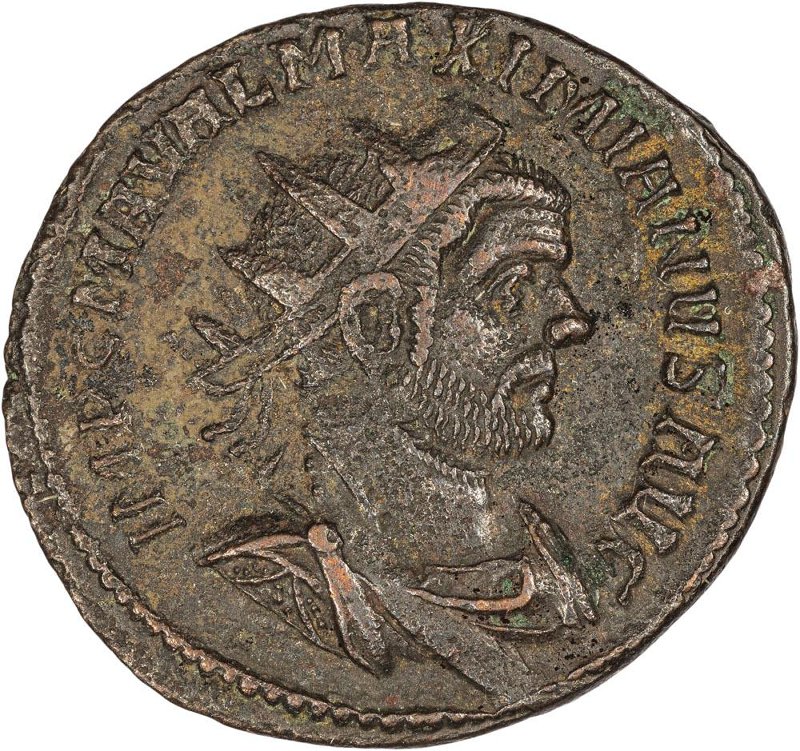 Римская империя · Maximian · Antoninianus · II в., аверс, Федеральное государственное бюджетное учреждение культуры "Государственный музей изобразительных искусств имени А.С. Пушкина"