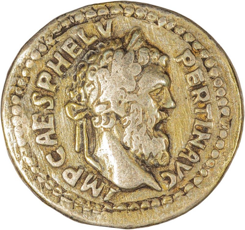 Римская империя · Pertinax · Denarius · I в., аверс, Федеральное государственное бюджетное учреждение культуры "Государственный музей изобразительных искусств имени А.С. Пушкина"