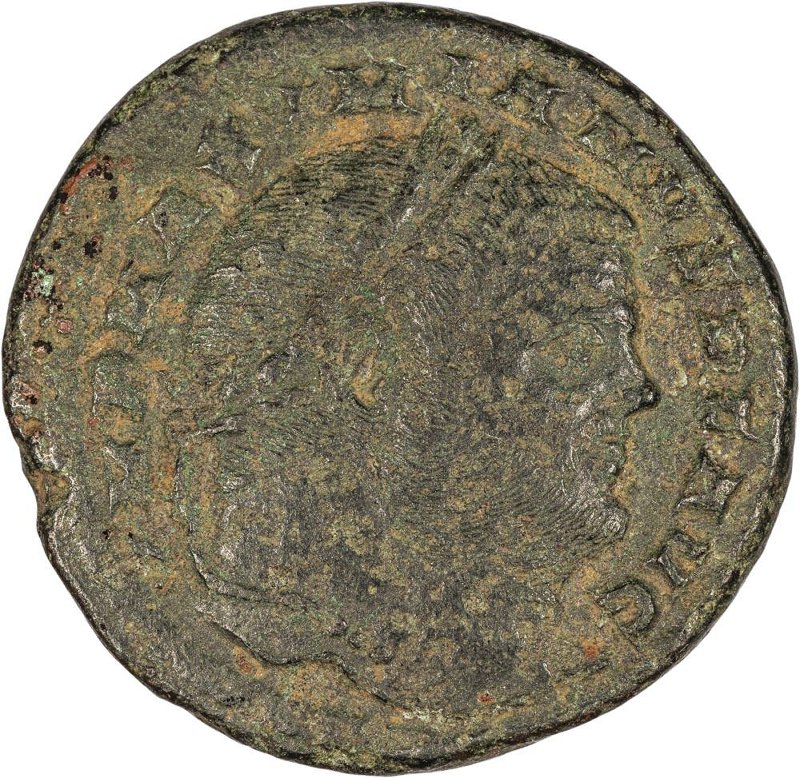 Римская империя · Maximian · Follis · III в., аверс, Федеральное государственное бюджетное учреждение культуры "Государственный музей изобразительных искусств имени А.С. Пушкина"