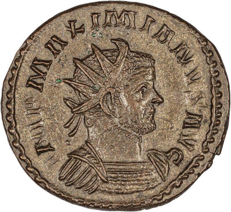 Римская империя · Maximian · Antoninianus · II в., аверс, Федеральное государственное бюджетное учреждение культуры "Государственный музей изобразительных искусств имени А.С. Пушкина"