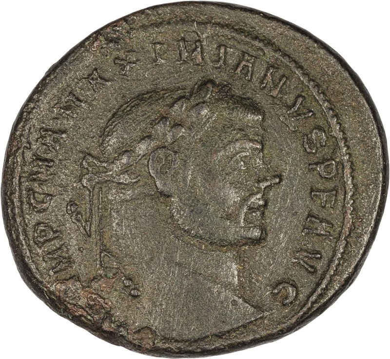 Римская империя · Maximian · Follis · III в., аверс, Федеральное государственное бюджетное учреждение культуры "Государственный музей изобразительных искусств имени А.С. Пушкина"
