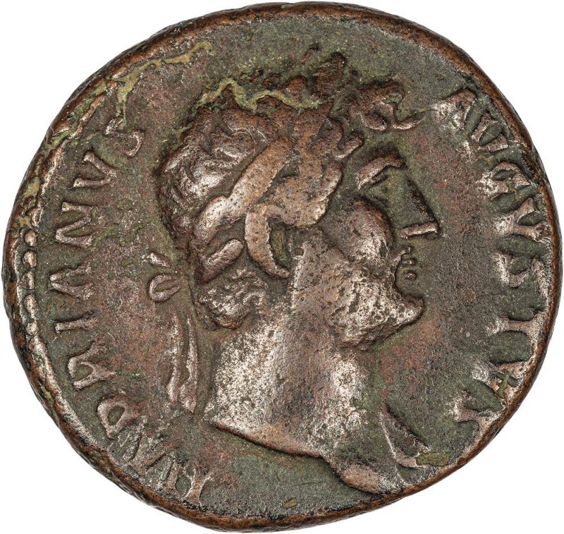 Римская империя · Hadrian · As · I в., аверс, Федеральное государственное бюджетное учреждение культуры "Государственный музей изобразительных искусств имени А.С. Пушкина"