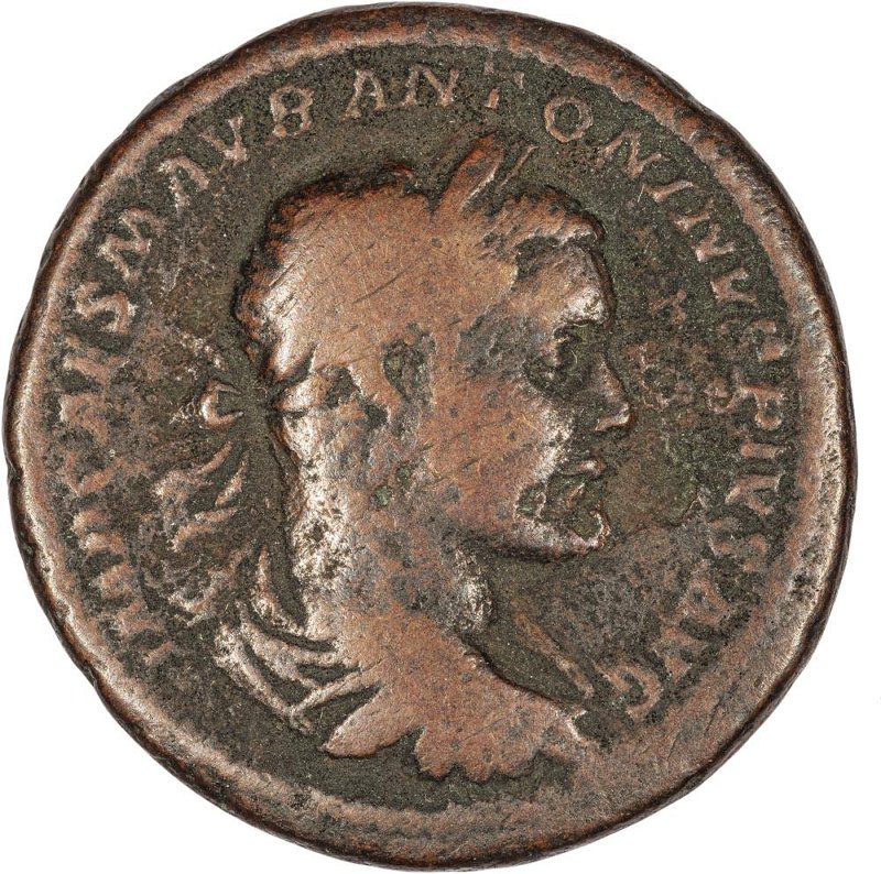 Римская империя · Elagabalus · As · II в., аверс, Федеральное государственное бюджетное учреждение культуры "Государственный музей изобразительных искусств имени А.С. Пушкина"