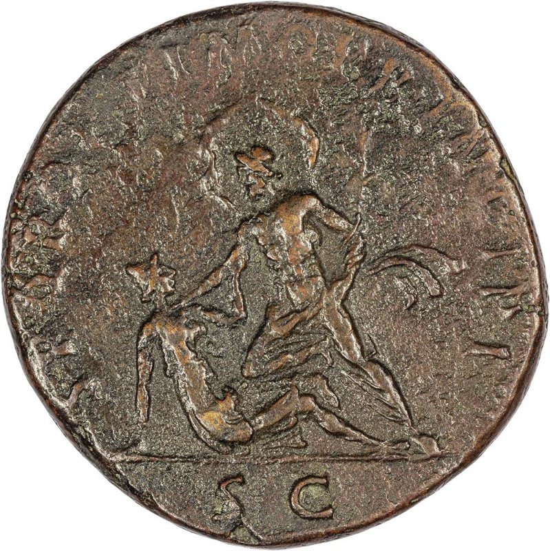 Римская империя · Trajan · Sestertius · I в., реверс, Федеральное государственное бюджетное учреждение культуры "Государственный музей изобразительных искусств имени А.С. Пушкина"
