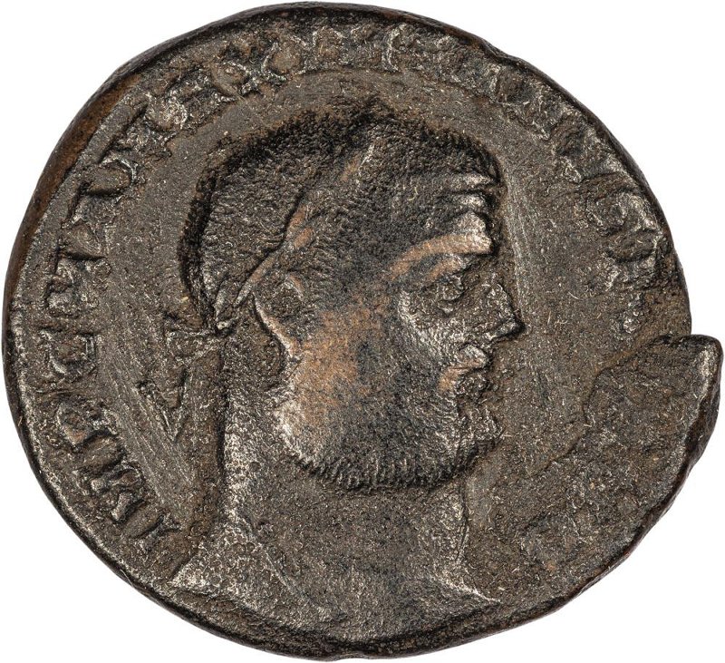 Римская империя · Maximian · Follis · III в., аверс, Федеральное государственное бюджетное учреждение культуры "Государственный музей изобразительных искусств имени А.С. Пушкина"