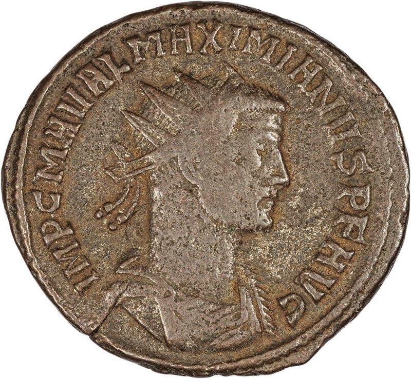 Римская империя · Maximian · Antoninianus · II в., аверс, Федеральное государственное бюджетное учреждение культуры "Государственный музей изобразительных искусств имени А.С. Пушкина"