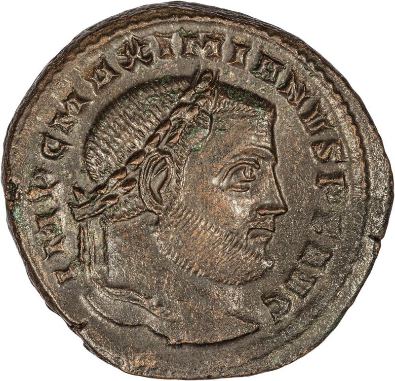 Римская империя · Maximian · Follis · III в., аверс, Федеральное государственное бюджетное учреждение культуры "Государственный музей изобразительных искусств имени А.С. Пушкина"