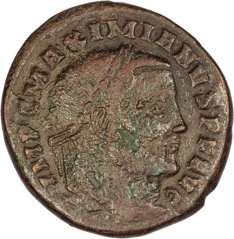 Римская империя · Maximian · Follis · II в., аверс, Федеральное государственное бюджетное учреждение культуры "Государственный музей изобразительных искусств имени А.С. Пушкина"