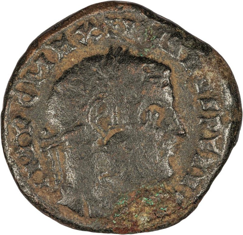 Римская империя · Maximian · Follis · III в., аверс, Федеральное государственное бюджетное учреждение культуры "Государственный музей изобразительных искусств имени А.С. Пушкина"