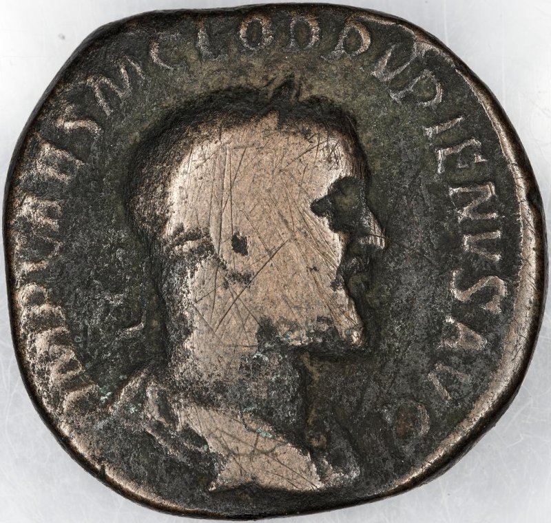 Римская империя · Pupienus · Sestertius · II в., аверс, Федеральное государственное бюджетное учреждение культуры "Государственный музей изобразительных искусств имени А.С. Пушкина"