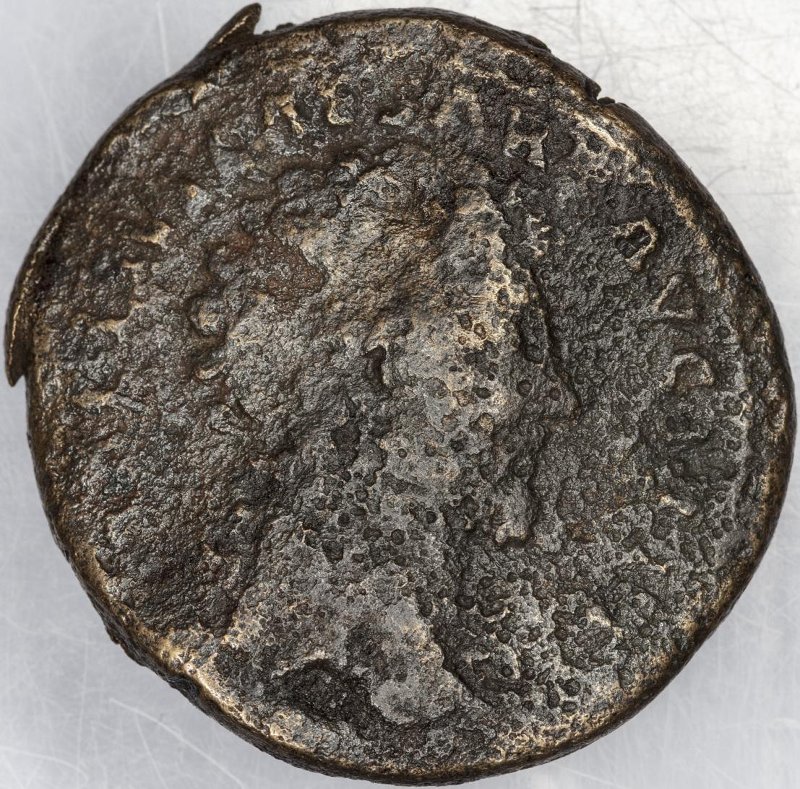 Римская империя · Antoninus Pius · Sestertius · I в., аверс, Федеральное государственное бюджетное учреждение культуры "Государственный музей изобразительных искусств имени А.С. Пушкина"