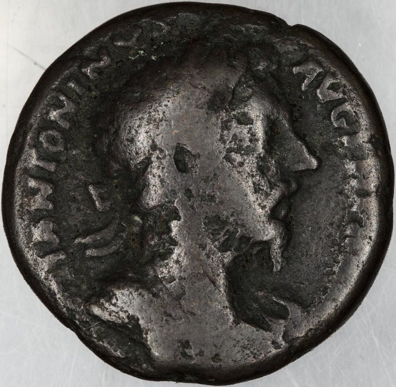 Римская империя · Marcus Aurelius · As · I в., аверс, Федеральное государственное бюджетное учреждение культуры "Государственный музей изобразительных искусств имени А.С. Пушкина"