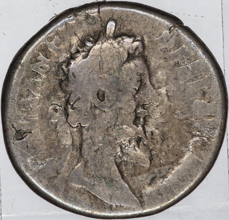 Римская империя · Commodus · Denarius · I в., аверс, Федеральное государственное бюджетное учреждение культуры "Государственный музей изобразительных искусств имени А.С. Пушкина"