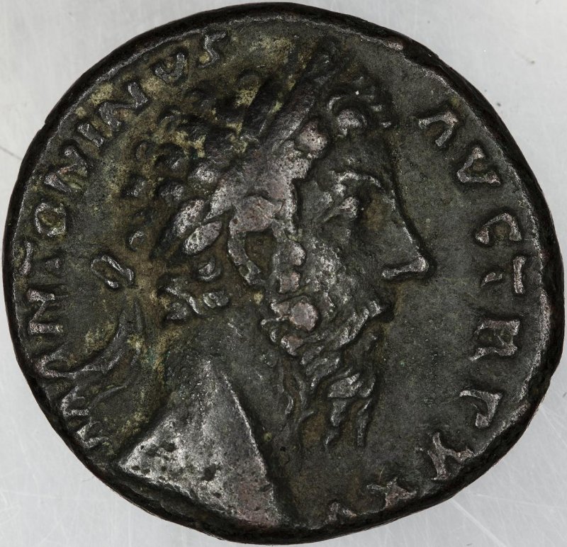Римская империя · Marcus Aurelius · As · I в., аверс, Федеральное государственное бюджетное учреждение культуры "Государственный музей изобразительных искусств имени А.С. Пушкина"