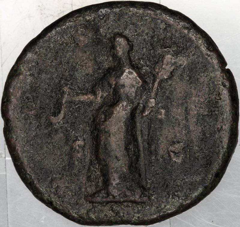 Римская империя · Marcus Aurelius · As · I в., реверс, Федеральное государственное бюджетное учреждение культуры "Государственный музей изобразительных искусств имени А.С. Пушкина"