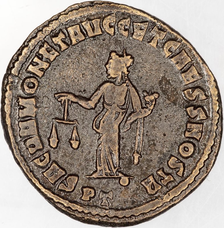 Римская империя · Diocletian · Follis · III в., реверс, Федеральное государственное бюджетное учреждение культуры "Государственный музей изобразительных искусств имени А.С. Пушкина"