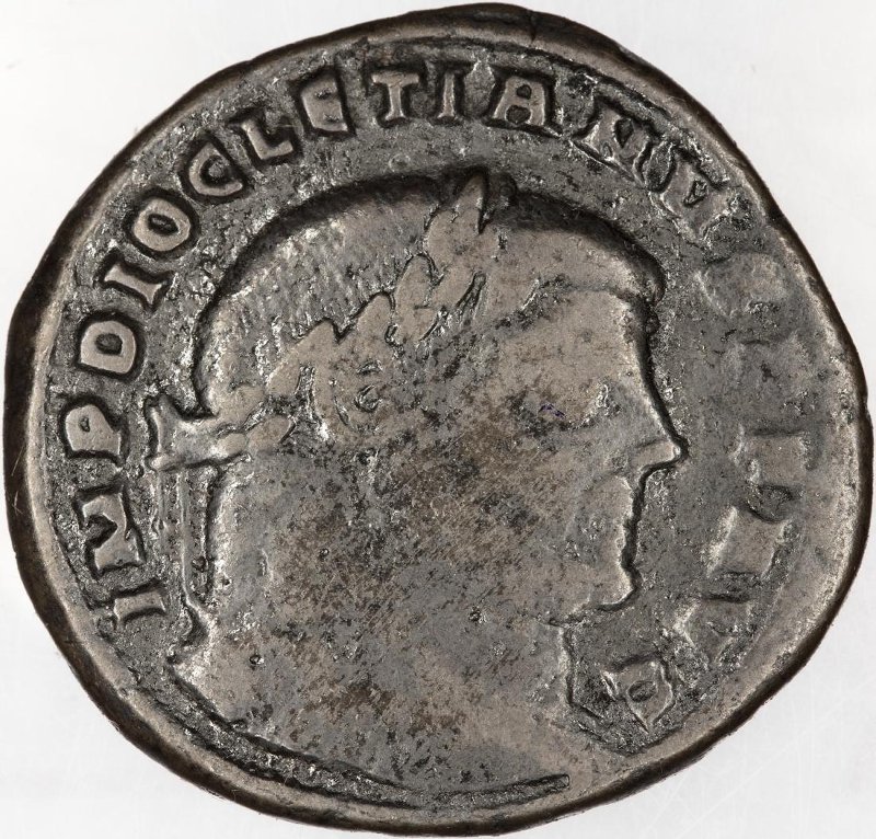 Римская империя · Diocletian · Follis · III в., аверс, Федеральное государственное бюджетное учреждение культуры "Государственный музей изобразительных искусств имени А.С. Пушкина"