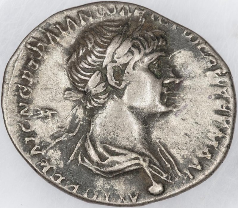 Римская империя · Trajan · Drachma · I в., аверс, Федеральное государственное бюджетное учреждение культуры "Государственный музей изобразительных искусств имени А.С. Пушкина"