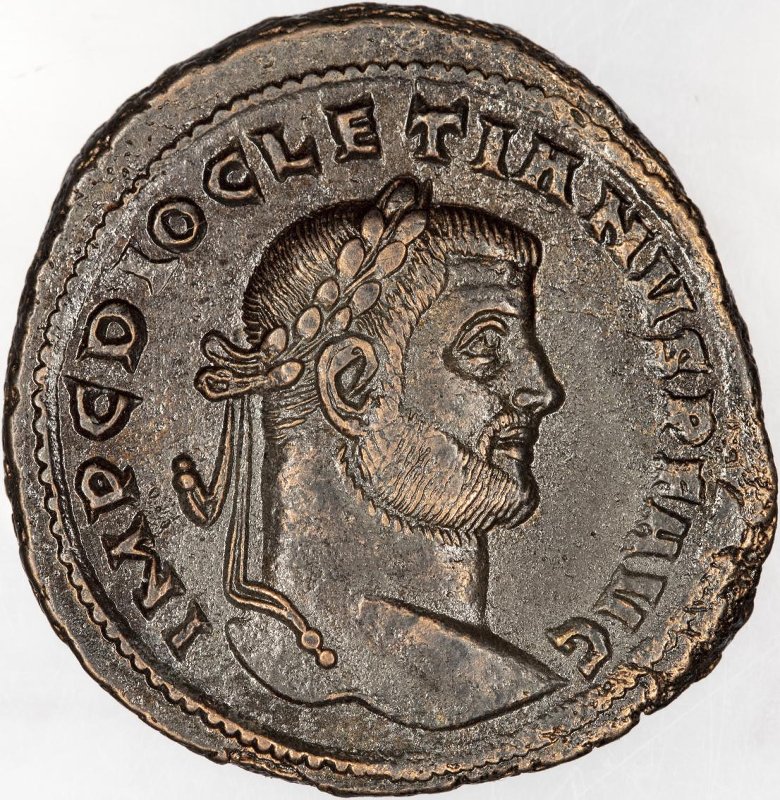 Римская империя · Diocletian · Follis · II в., аверс, Федеральное государственное бюджетное учреждение культуры "Государственный музей изобразительных искусств имени А.С. Пушкина"