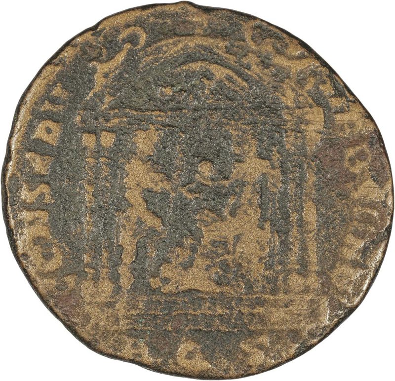Римская империя · Maxentius · Follis · III в., реверс, Федеральное государственное бюджетное учреждение культуры "Государственный музей изобразительных искусств имени А.С. Пушкина"