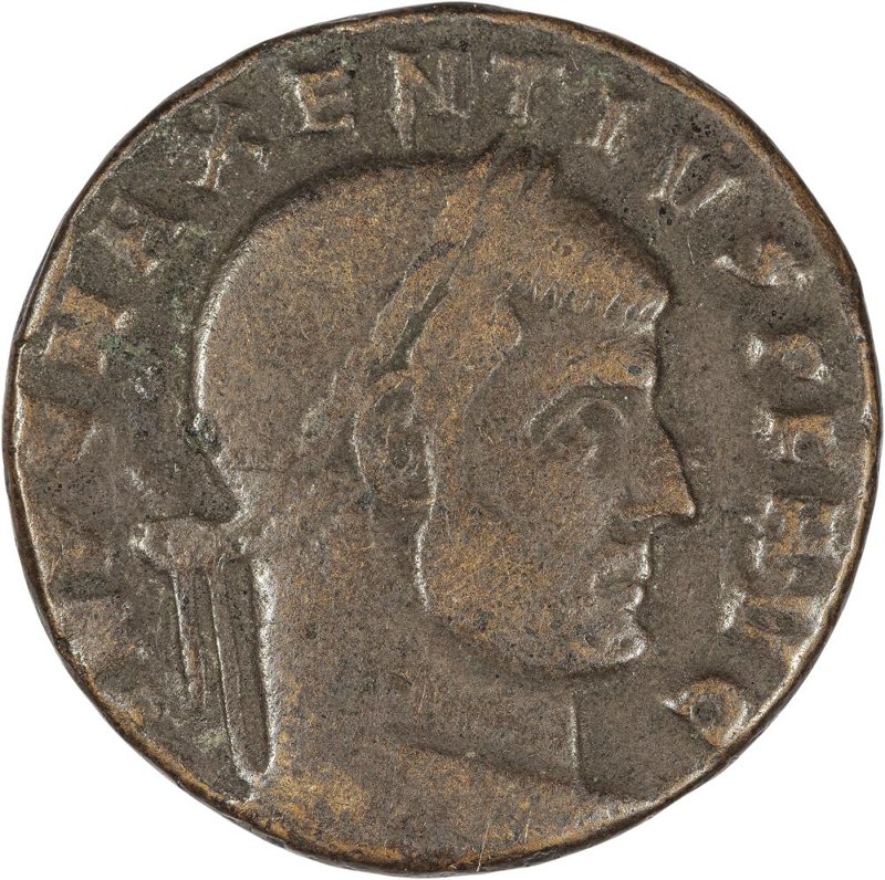 Римская империя · Maxentius · Follis · III в., аверс, Федеральное государственное бюджетное учреждение культуры "Государственный музей изобразительных искусств имени А.С. Пушкина"