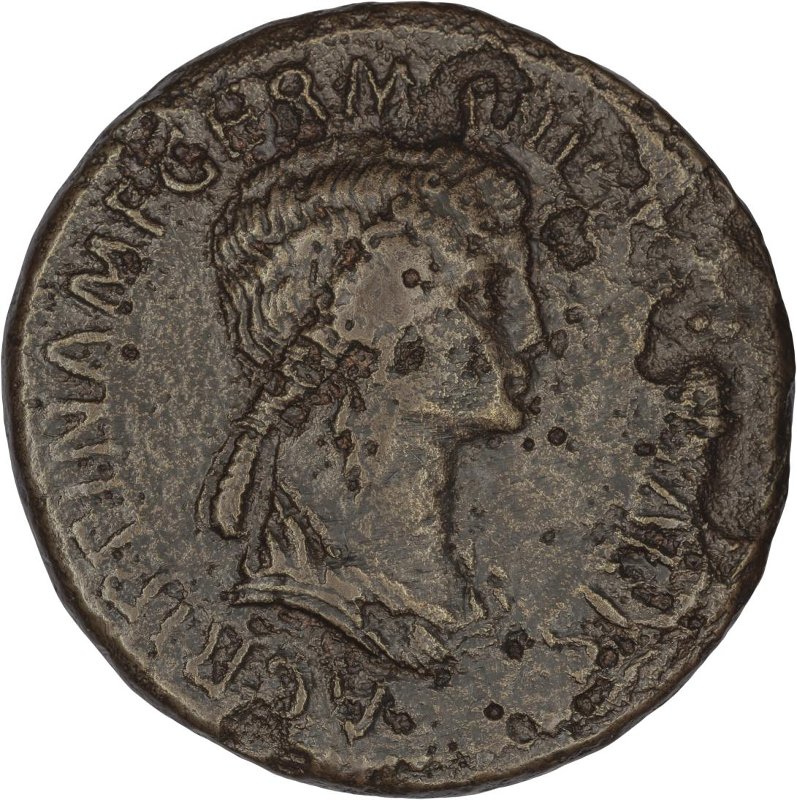 Римская империя · Claudius · Sestertius · I в., аверс, Федеральное государственное бюджетное учреждение культуры "Государственный музей изобразительных искусств имени А.С. Пушкина"