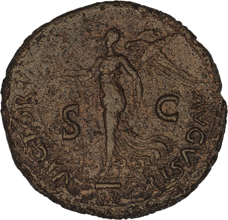 Римская империя · Nero · Dupondius · I в., реверс, Федеральное государственное бюджетное учреждение культуры "Государственный музей изобразительных искусств имени А.С. Пушкина"