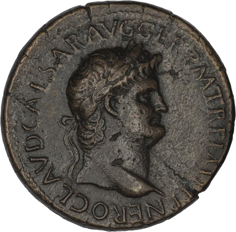 Римская империя · Nero · Sestertius · I в., аверс, Федеральное государственное бюджетное учреждение культуры "Государственный музей изобразительных искусств имени А.С. Пушкина"