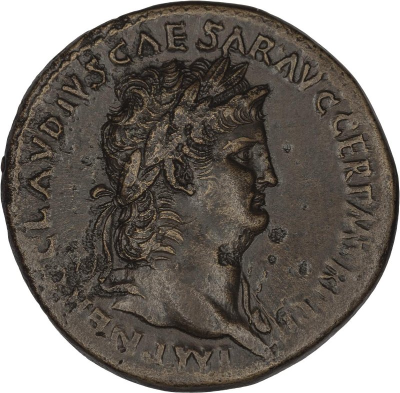 Римская империя · Nero · Sestertius · I в., аверс, Федеральное государственное бюджетное учреждение культуры "Государственный музей изобразительных искусств имени А.С. Пушкина"