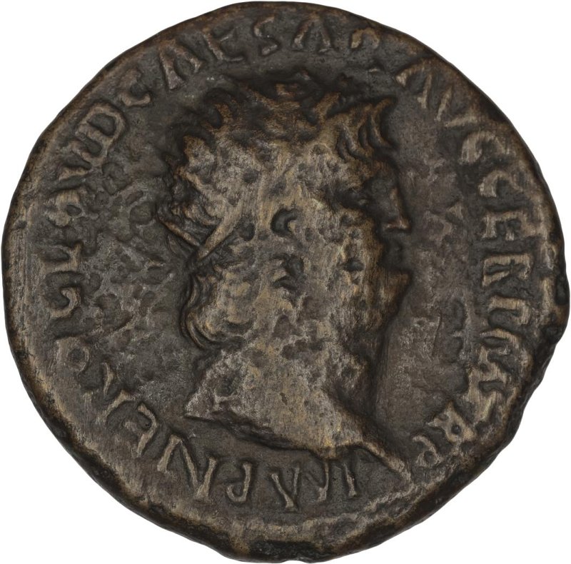 Римская империя · Nero · Dupondius · I в., аверс, Федеральное государственное бюджетное учреждение культуры "Государственный музей изобразительных искусств имени А.С. Пушкина"