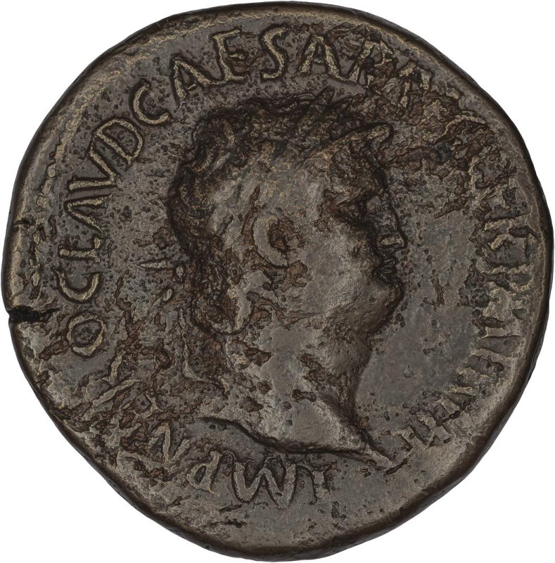 Римская империя · Nero · Sestertius · I в., аверс, Федеральное государственное бюджетное учреждение культуры "Государственный музей изобразительных искусств имени А.С. Пушкина"