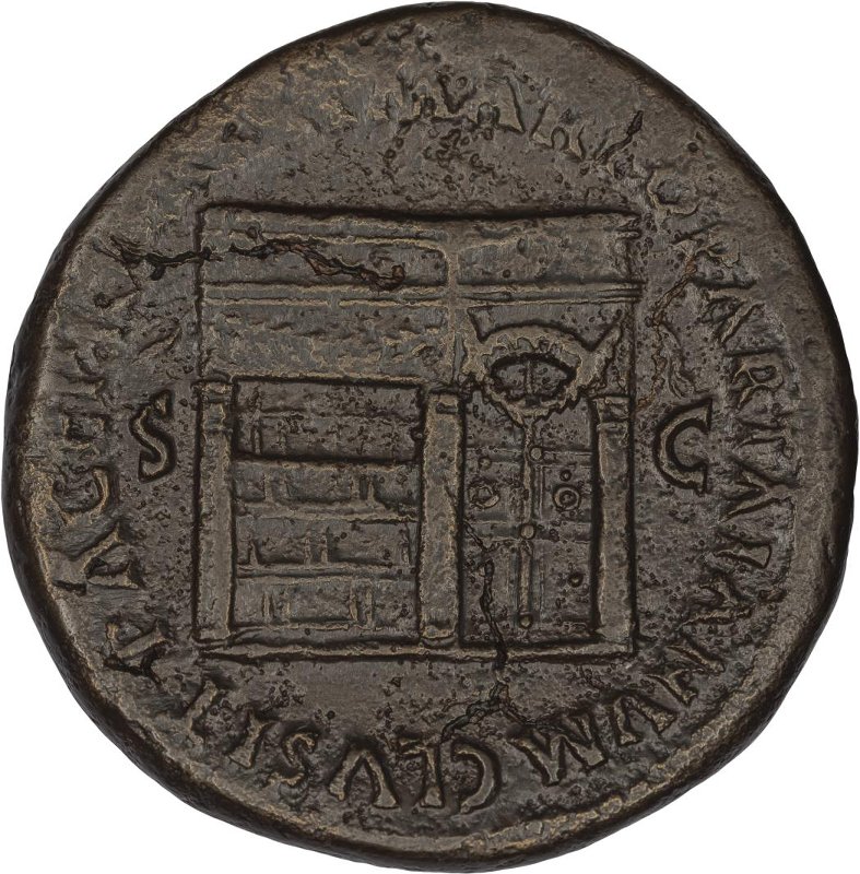 Римская империя · Nero · Sestertius · I в., реверс, Федеральное государственное бюджетное учреждение культуры "Государственный музей изобразительных искусств имени А.С. Пушкина"