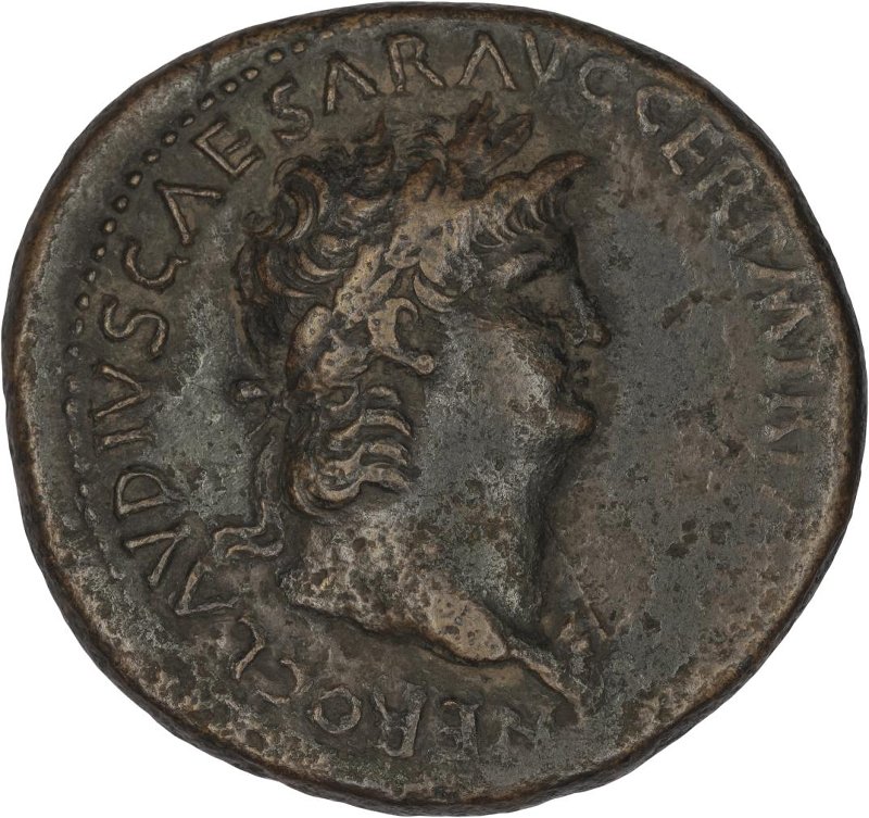 Римская империя · Nero · Sestertius · I в., аверс, Федеральное государственное бюджетное учреждение культуры "Государственный музей изобразительных искусств имени А.С. Пушкина"