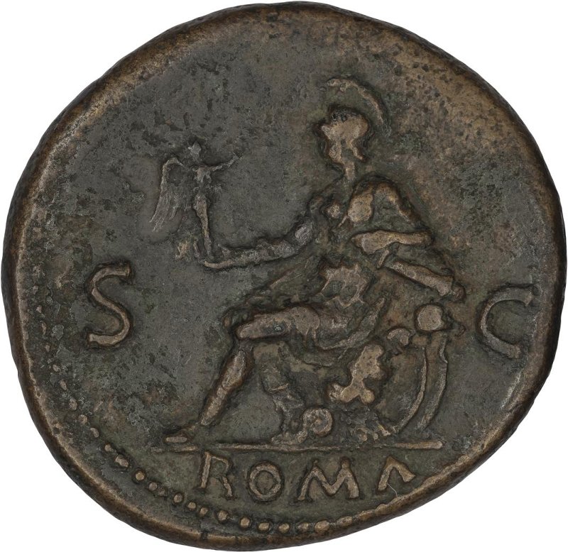 Римская империя · Nero · Sestertius · I в., реверс, Федеральное государственное бюджетное учреждение культуры "Государственный музей изобразительных искусств имени А.С. Пушкина"
