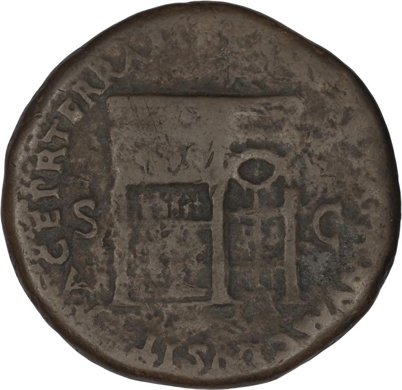 Римская империя · Nero · Sestertius · I в., реверс, Федеральное государственное бюджетное учреждение культуры "Государственный музей изобразительных искусств имени А.С. Пушкина"