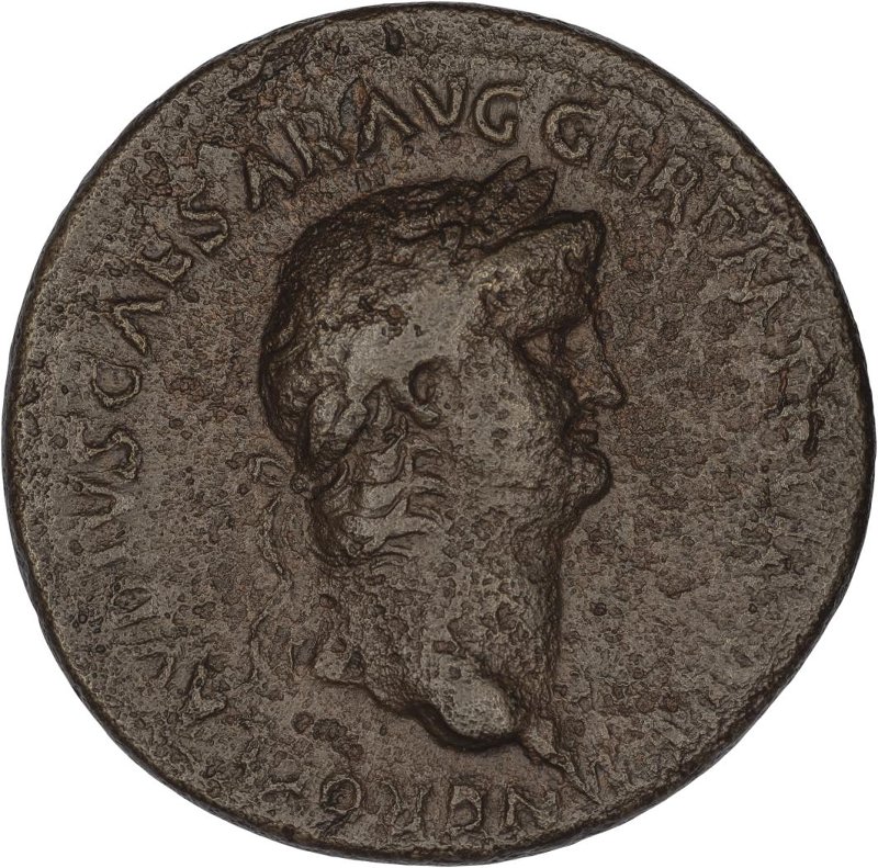 Римская империя · Nero · Sestertius · I в., аверс, Федеральное государственное бюджетное учреждение культуры "Государственный музей изобразительных искусств имени А.С. Пушкина"