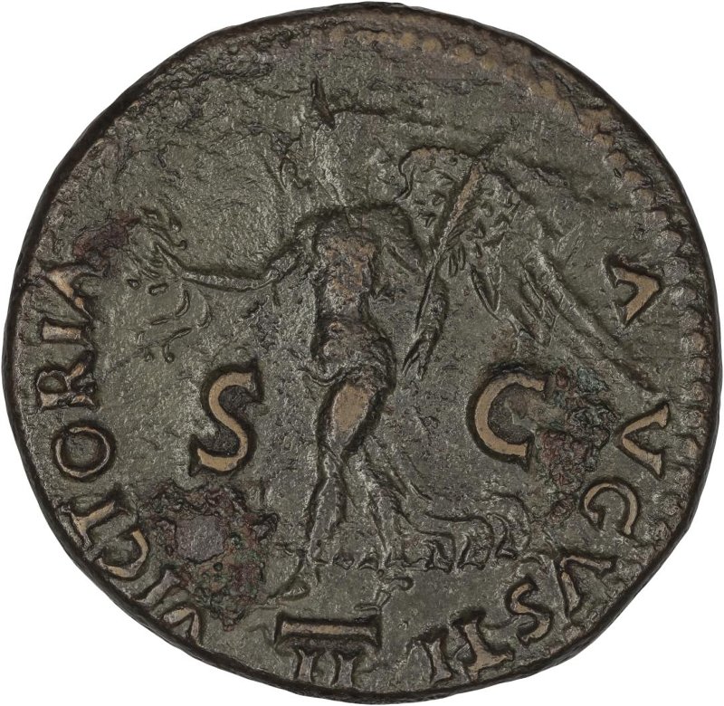 Римская империя · Nero · Dupondius · I в., реверс, Федеральное государственное бюджетное учреждение культуры "Государственный музей изобразительных искусств имени А.С. Пушкина"