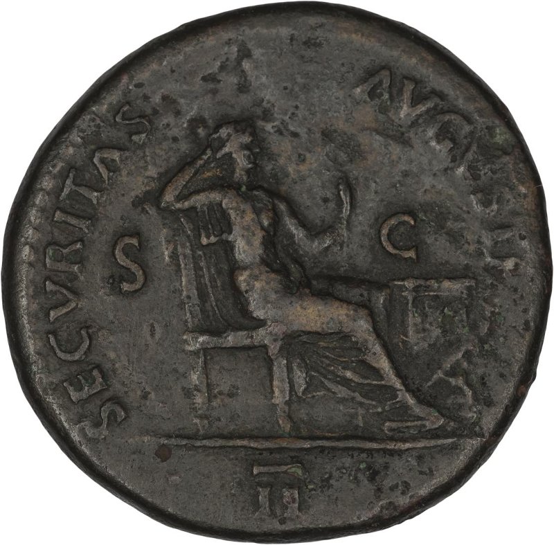 Римская империя · Nero · Dupondius · I в., реверс, Федеральное государственное бюджетное учреждение культуры "Государственный музей изобразительных искусств имени А.С. Пушкина"