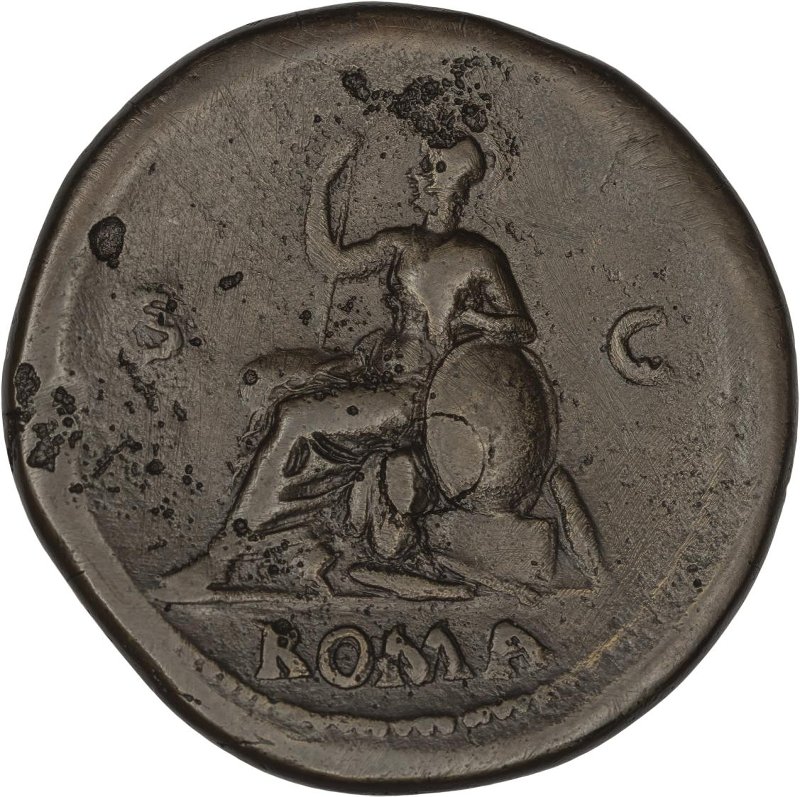 Римская империя · Galba · Sestertius · I в., реверс, Федеральное государственное бюджетное учреждение культуры "Государственный музей изобразительных искусств имени А.С. Пушкина"