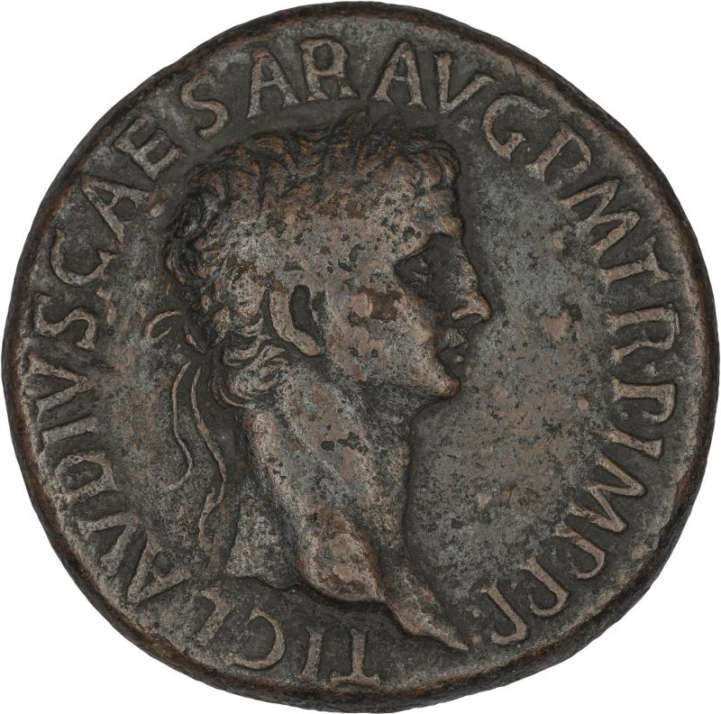 Римская империя · Claudius · Sestertius · I в., аверс, Федеральное государственное бюджетное учреждение культуры "Государственный музей изобразительных искусств имени А.С. Пушкина"