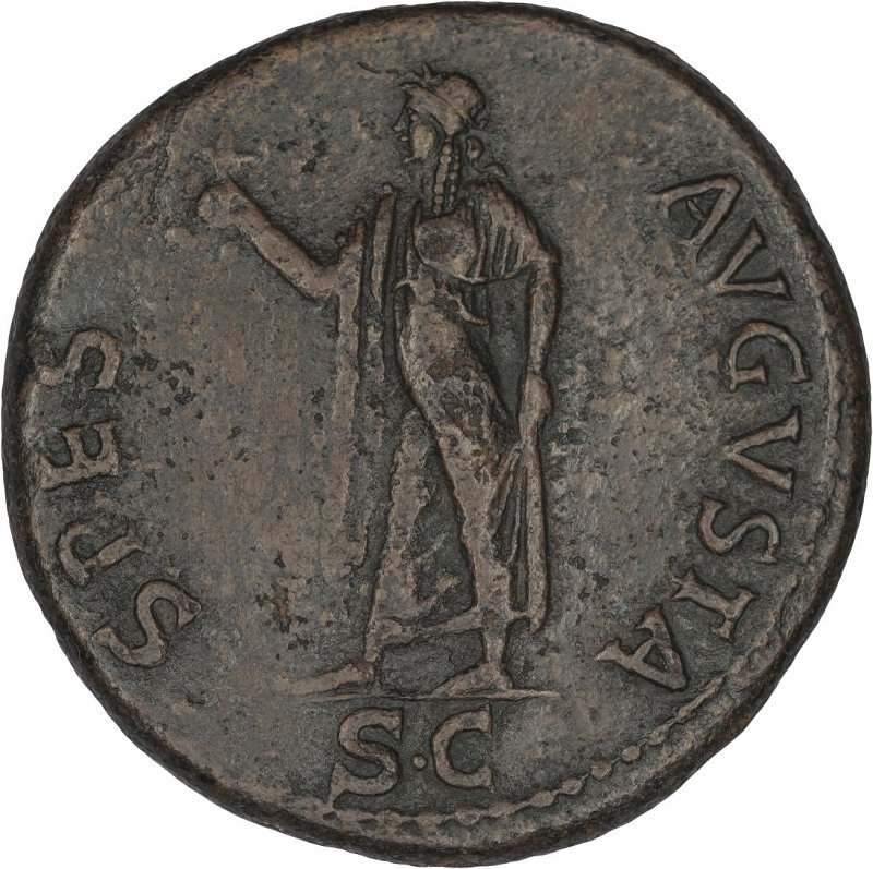Римская империя · Claudius · Sestertius · I в., реверс, Федеральное государственное бюджетное учреждение культуры "Государственный музей изобразительных искусств имени А.С. Пушкина"