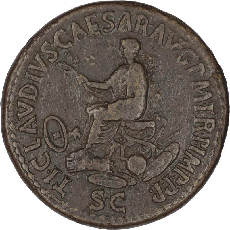 Римская империя · Claudius · Sestertius · I в., реверс, Федеральное государственное бюджетное учреждение культуры "Государственный музей изобразительных искусств имени А.С. Пушкина"