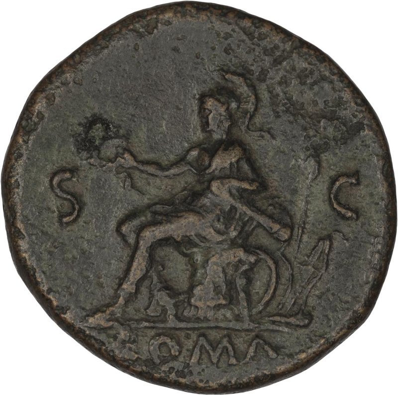 Римская империя · Nero · Dupondius · I в., реверс, Федеральное государственное бюджетное учреждение культуры "Государственный музей изобразительных искусств имени А.С. Пушкина"