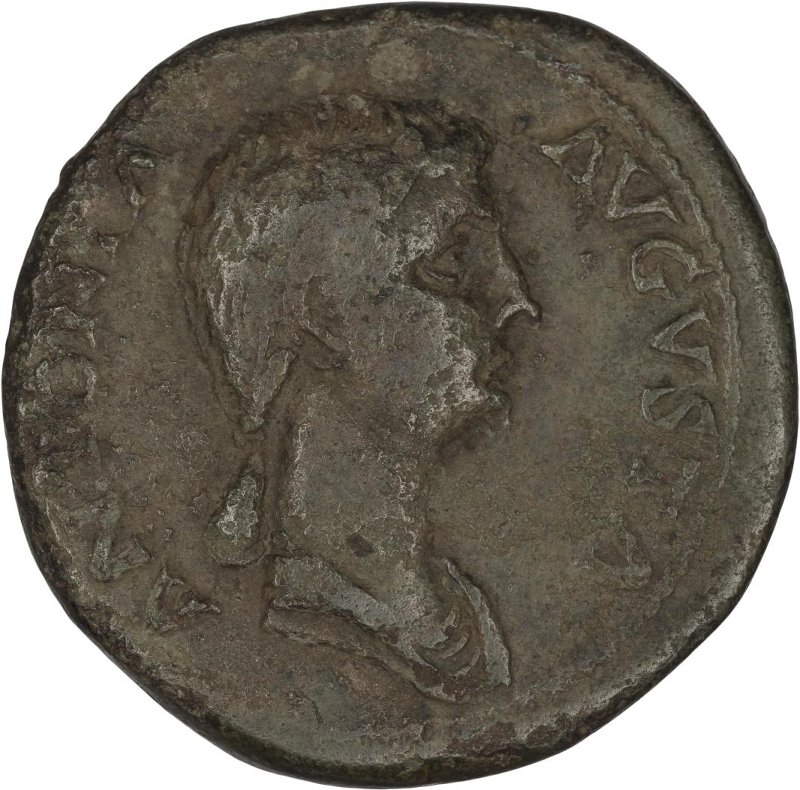 Римская империя · Claudius · Dupondius · I в., аверс, Федеральное государственное бюджетное учреждение культуры "Государственный музей изобразительных искусств имени А.С. Пушкина"